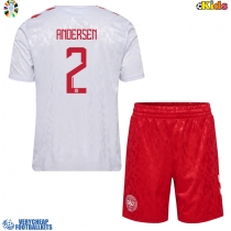 Denmark Joachim Andersen #2 Replica Away Minikit Euro 2024 Short Sleeve (+ pants)